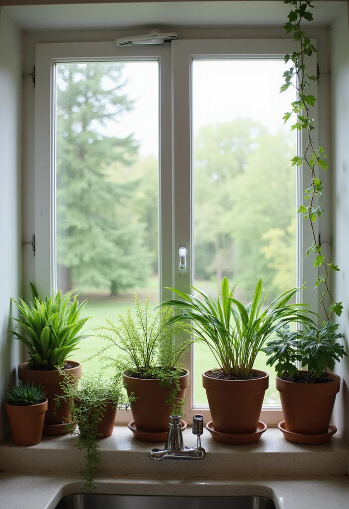 14 Kitchen Window Decor Ideas to Elevate Natural Light 1 14 Kitchen Window Decor Ideas to Elevate Natural Light 1. Botanical Bliss with Decorative Window Plants