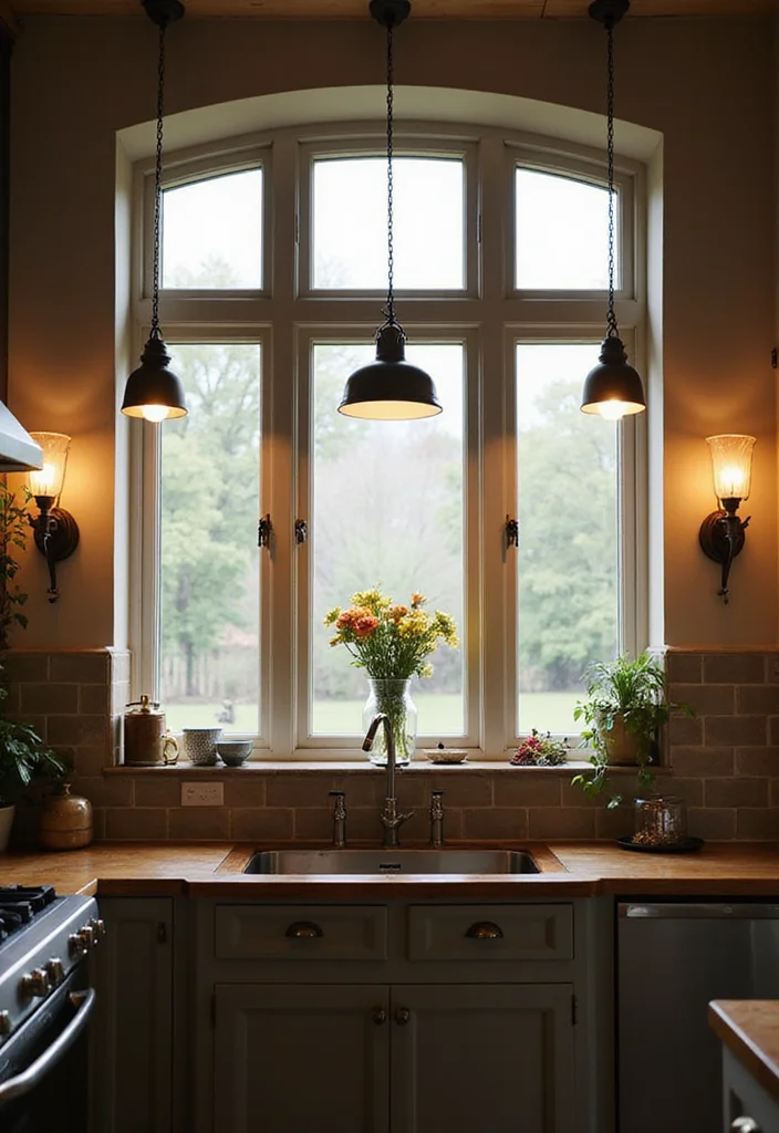 14 Kitchen Window Decor Ideas to Elevate Natural Light 100 14 Kitchen Window Decor Ideas to Elevate Natural Light 10. Soft Lighting Fixtures