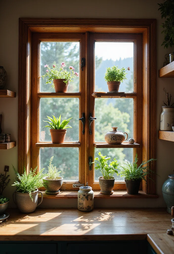 14 Kitchen Window Decor Ideas to Elevate Natural Light 56 14 Kitchen Window Decor Ideas to Elevate Natural Light 6. Rustic Wood Details