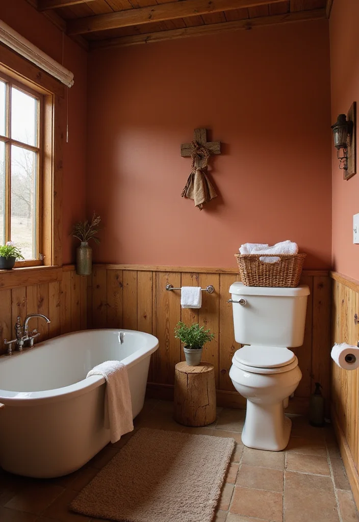 15 Western Bathroom Decor Ideas for a Warm Rustic Refresh - 7. Western-Inspired Color Schemes