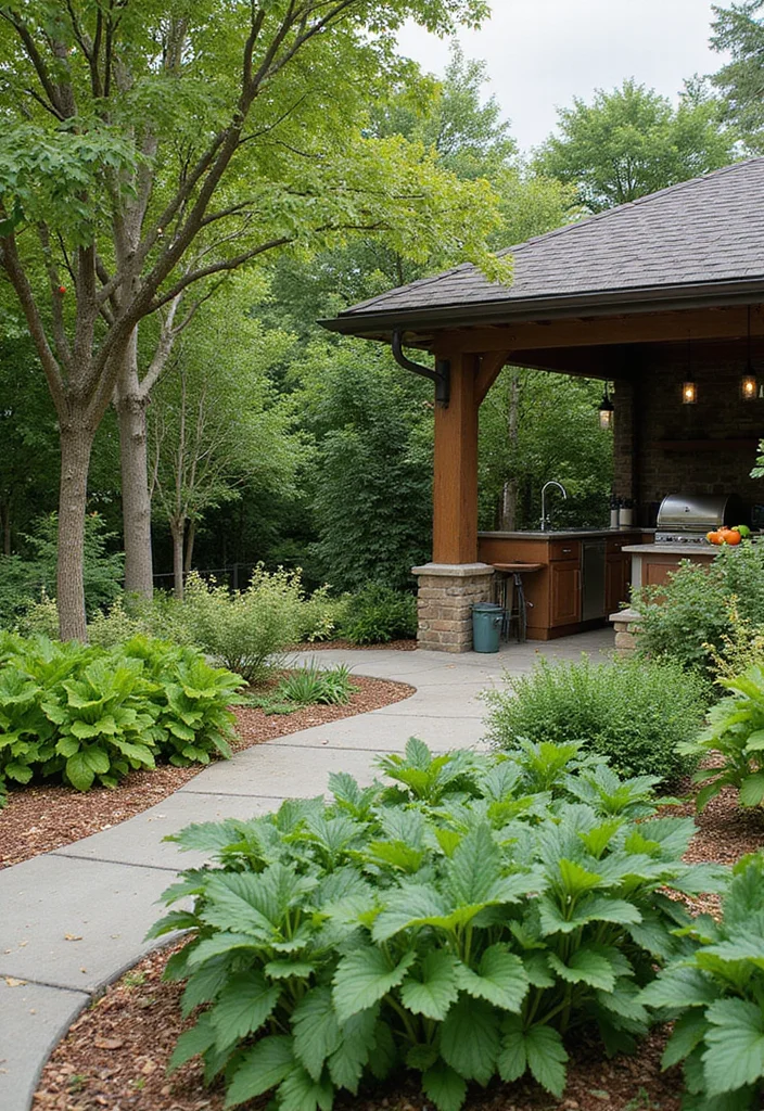 16 Pool and Outdoor Kitchen Ideas for Relaxed Backyard Living - 9. Edible Landscaping