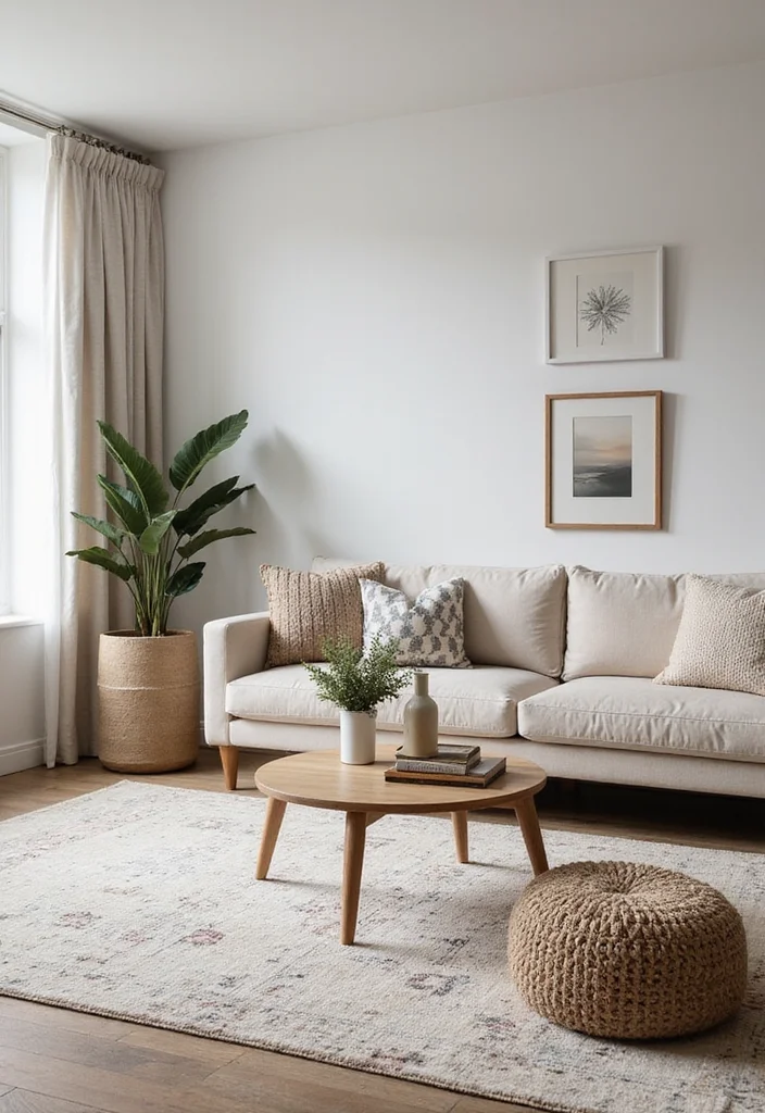 18 Aesthetic Living Room Ideas for Clean Trendy Spaces - 10. Statement Rugs