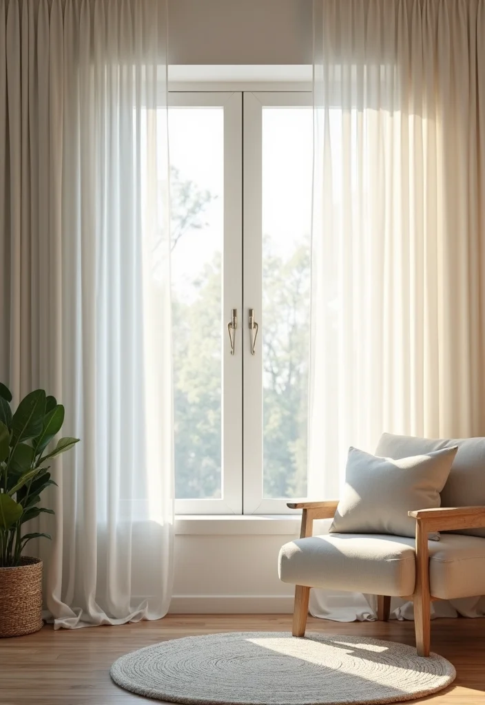 18 Aesthetic Living Room Ideas for Clean Trendy Spaces - 16. Elegant Window Treatments