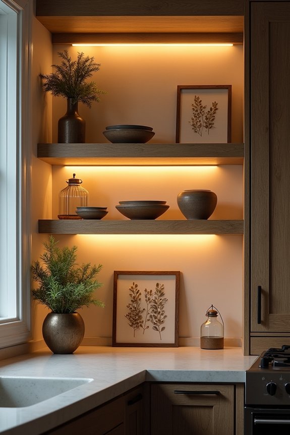 10 Ways to Decorate the Space Above Your Kitchen Cabinets 7 battery powered cabinet lighting with motion dimming