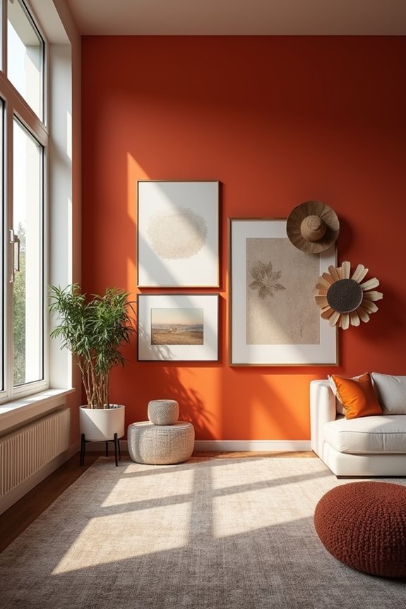 10 Ways to Decorate a Large Living Room Wall 4 bold accent wall complementary harmony