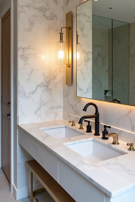 7 Luxury Bathroom Design Principles That Transform Spaces 7 cohesive hardware refined details