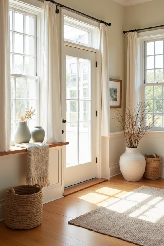 fresh white walls light floors neutral textiles