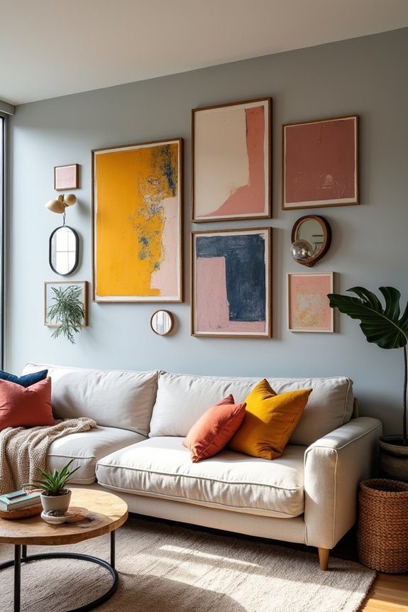 10 Ways to Decorate a Large Living Room Wall 1 gallery wall curated cohesive display