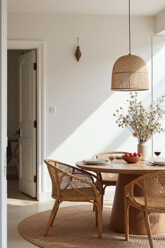 Modern Boho Decor: What Defines It? 10 global textiles clean lined boho dining