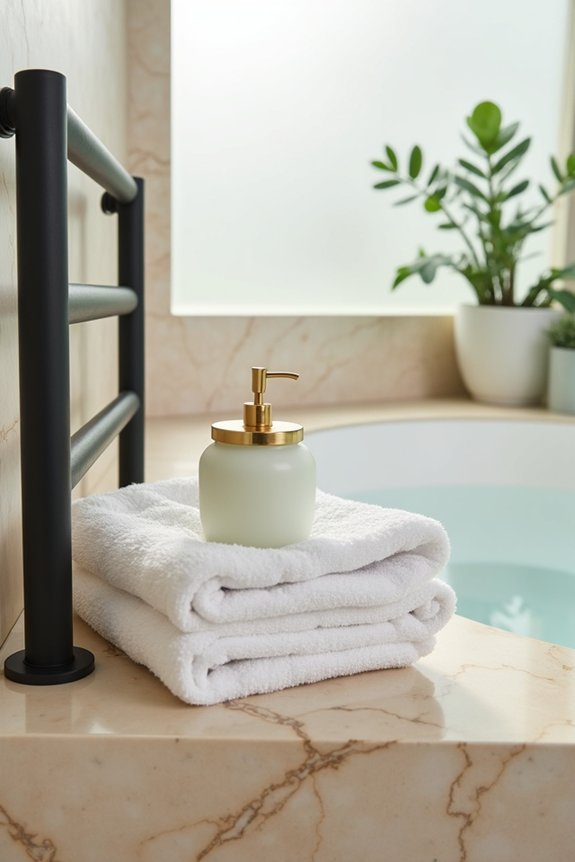 luxurious bathroom hardware details
