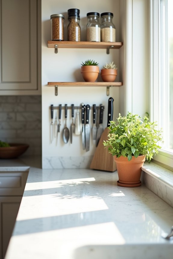 10 Ways to Decorate Kitchen Counters Like a Pro 6 magnetic strips and wall rails