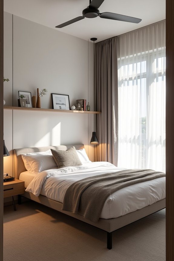 7 Ways to Decorate a Small Bedroom 1 maximize space with bed placement