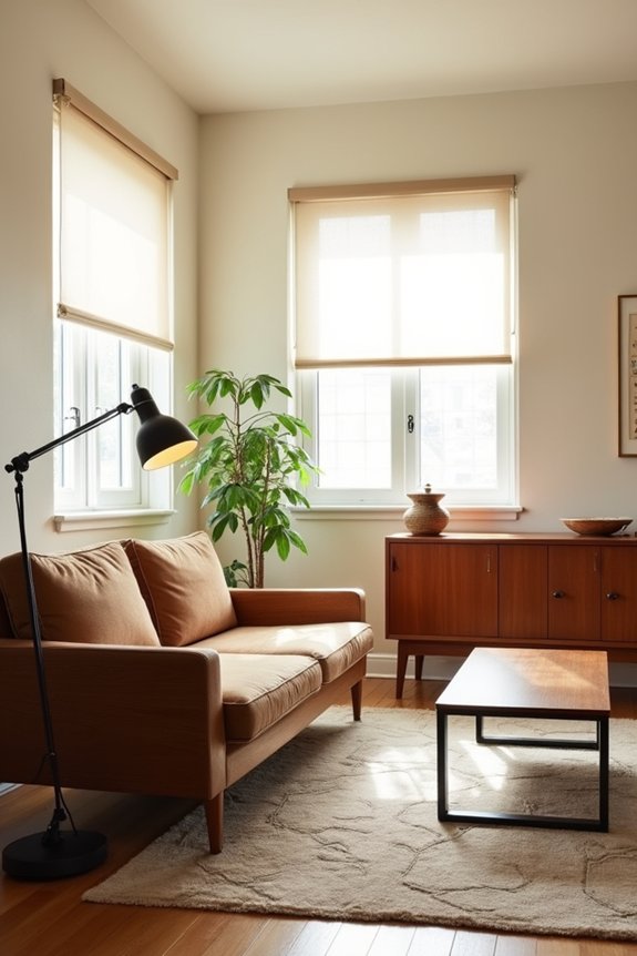How to Decorate Your Space in Mid-Century Modern Style 11 minimal light window treatments enhance openness
