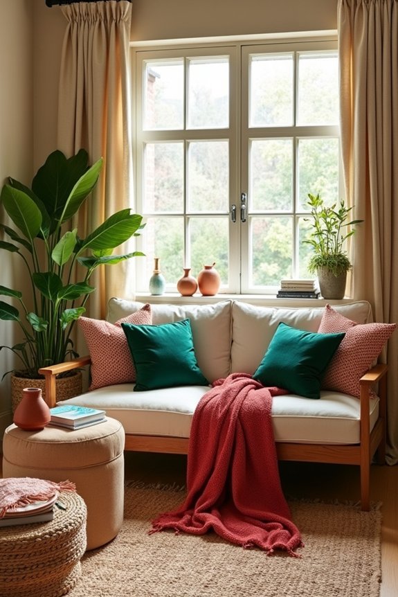 Modern Boho Decor: What Defines It? 3 neutral foundations earthy warmth jewel accents pastel softening