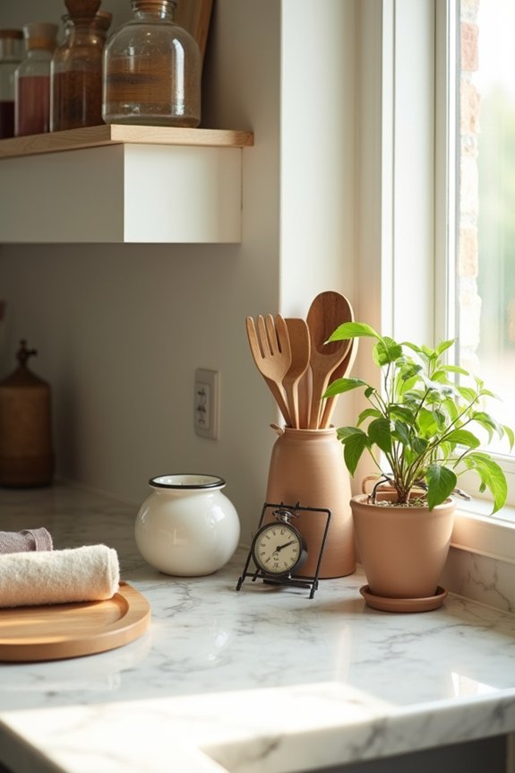 10 Ways to Decorate Kitchen Counters Like a Pro 7 odd numbered countertop storytelling decor