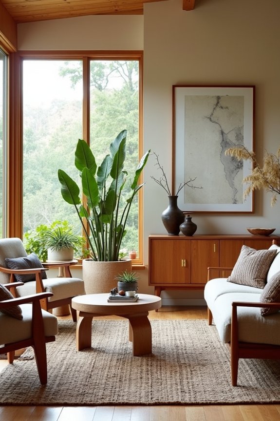How to Decorate Your Space in Mid-Century Modern Style 10 organic forms meet natural textures blend