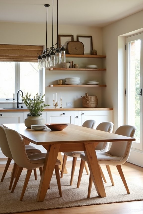 rustic yet sleek farmhouse furnishings