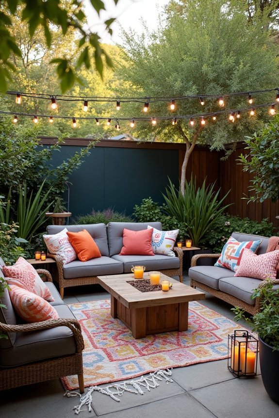 three backyard zones planned cohesively