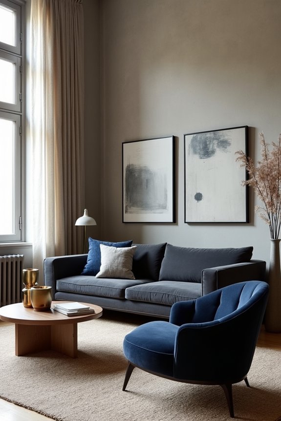 How to Mix Modern and Traditional Decor in Your Home 2 unifying color palette anchors eclectic style