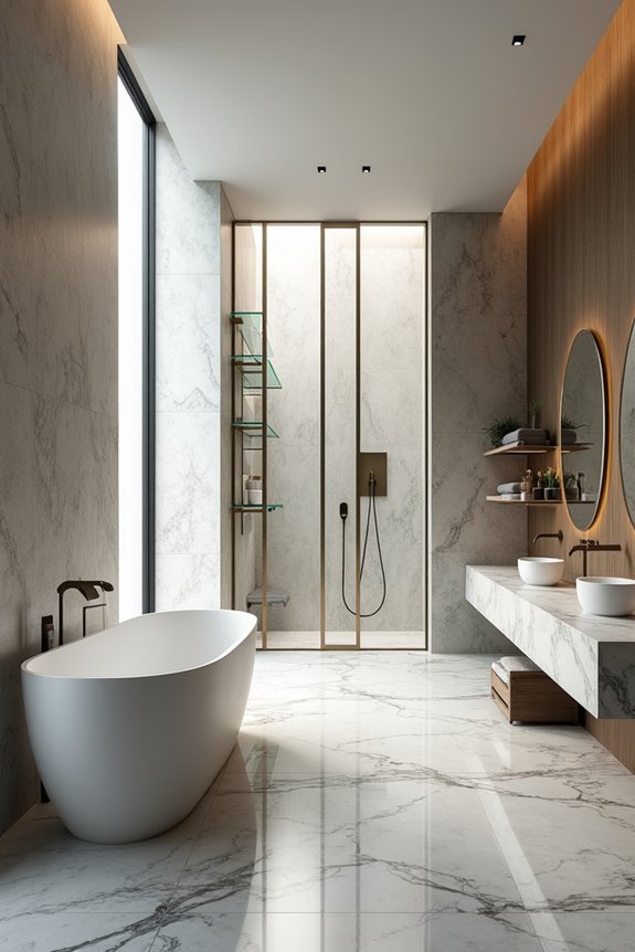 7 Luxury Bathroom Design Principles That Transform Spaces 5 vertical storage reshapes space